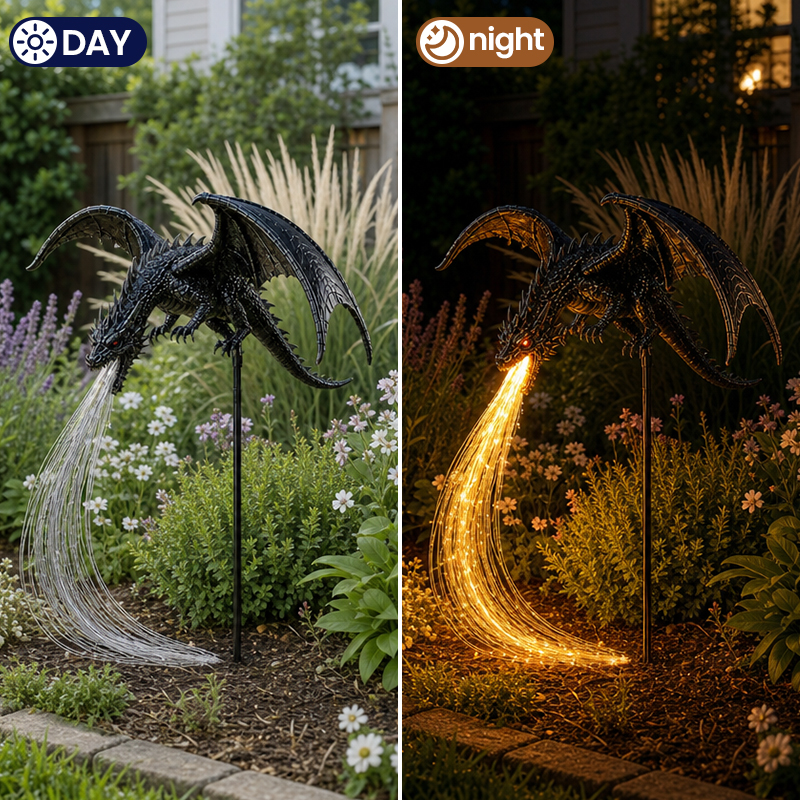 Detailed dragon garden sculpture